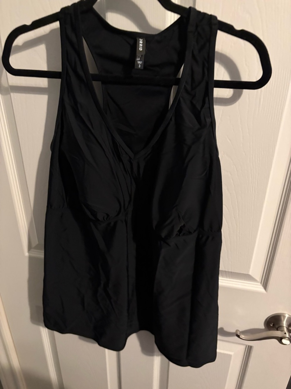 460- torrid Black athletic Swim Tankini Top